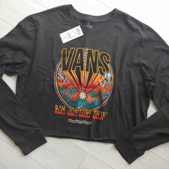 VANS NEW Ron Jon World Tour Cropped T-Shirt - Picture 1 of 6